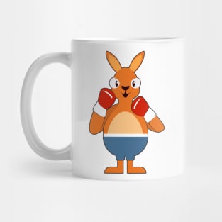 Kangaroo as Boxer with Boxing gloves Mug